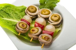 Anchovy rolls view photo