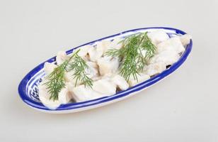 Herring Filet on white photo