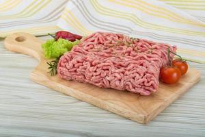 Minced meat view photo