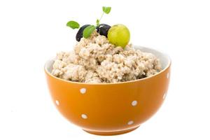 Oats porridge dish view photo