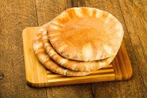 Pita bread dish view photo