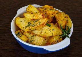 Roasted potato dish photo