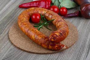 Sausage link view photo