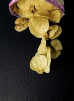 Potato chips is snack in bag photo