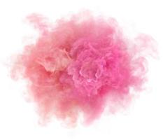 Caramel pink color smoking puff. 3D render abstract background photo