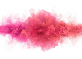 Caramel pink color smoking clouds. 3D render abstract background photo
