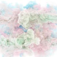 Magic pastel color puffs of smoke. 3D render abstract fog background photo