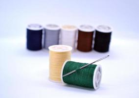 Threads and needle. photo