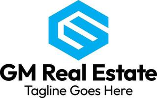 M and G Letter Logo-Real Estate vector