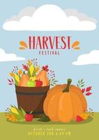 Harvest Festival Poster. Card. Banner. vector