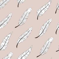 Seamless pattern with feathers. Vintage pattern 4. vector