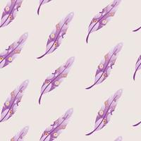 Seamless pattern with feathers. Pink feathers. vector