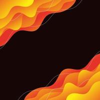 Yellow Abstract Background. Yellow-orange Waves. Square wallpaper. Gradient. White lines. Pattern. vector