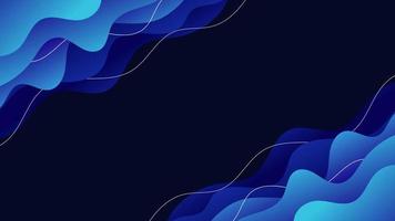 Blue Abstract Background, waves. Desktop wallpaper. vector