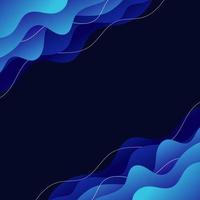 Blue Abstract Background. Blue Waves. Square wallpaper. Gradient. White lines. Pattern. vector