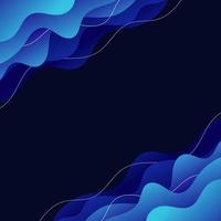 Blue Abstract Background. Blue Waves. Square wallpaper. Gradient. White lines. Pattern. vector