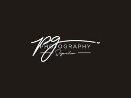 Letter PG Signature Logo Template Vector