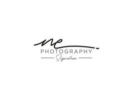 Letter NE Signature Logo Template Vector