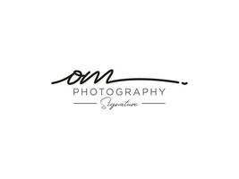 Letter OM Signature Logo Template Vector