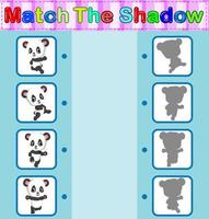 Find the correct shadow of the panda vector