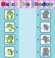 Find the correct shadow of the frog vector