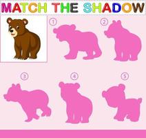 Find the correct shadow of the bear vector