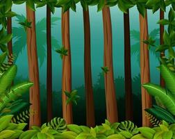 Background scene with trees in forest vector