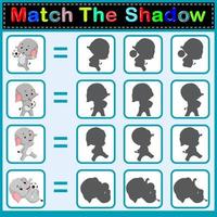 Find the correct shadow of the elephant vector