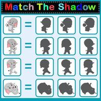 Find the correct shadow of the elephant vector
