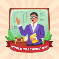 World Teacher Day Concept vector