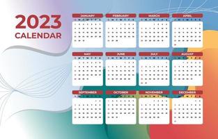 2023 Calendar Template vector