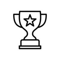 trophy outline icon vector