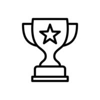 trophy outline icon vector