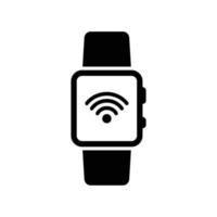 icono plano de reloj inteligente vector