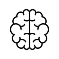 brain outline icon vector
