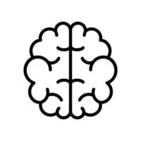 icono del contorno del cerebro vector