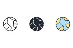 iconos de baloncesto símbolo elementos vectoriales para web infográfico vector