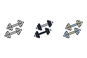 dumbbell icons  symbol vector elements for infographic web