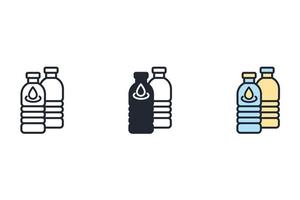 iconos de agua símbolo elementos vectoriales para infografía web vector