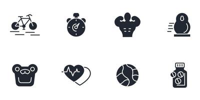 fitness icons set . fitness pack symbol vector elements for infographic web