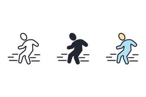 running icons  symbol vector elements for infographic web