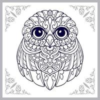 Owl bird mandala arts isolated on white background vector