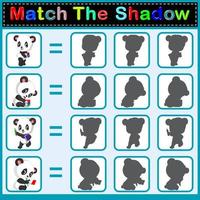 Find the correct shadow of the panda vector