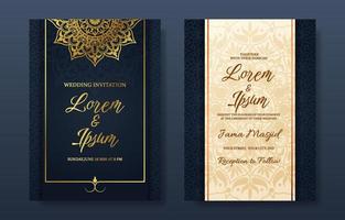 Moslem Wedding Invitation Template vector