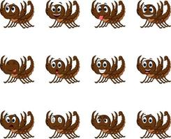 Scorpion with different facial expressions vector