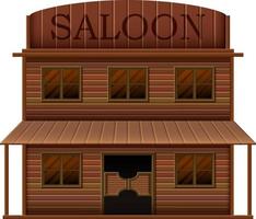 building saloon in western styles vector