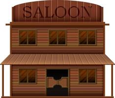 building saloon in western styles vector