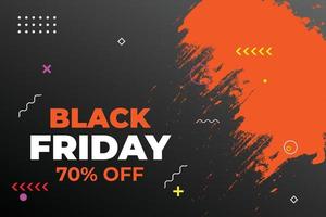 Black Friday sale poster. Commercial discount event banner. Black background textured. Vector business illustration. Black Friday vector illustration. Black Friday sale banner layout design