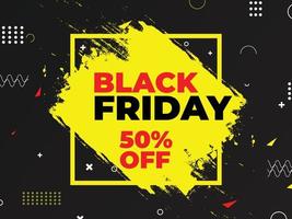 Black Friday sale poster. Commercial discount event banner. Black background textured. Vector business illustration. Black Friday vector illustration. Black Friday sale banner layout design