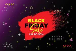 Black Friday sale poster. Commercial discount event banner. Black background textured. Vector business illustration. Black Friday vector illustration. Black Friday sale banner layout design